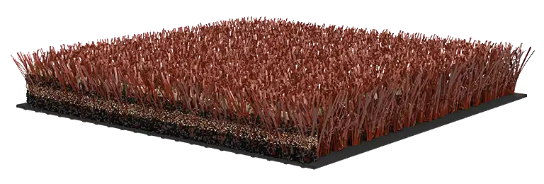 Brown AstroTurf RootZone Diamond-i artificial turf designed to replicate the look and playability of a traditional clay baseball infield.